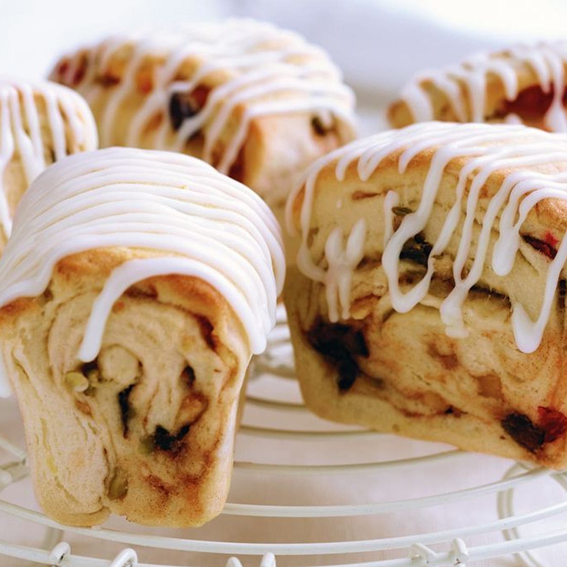 Cherry and pistachio stollen