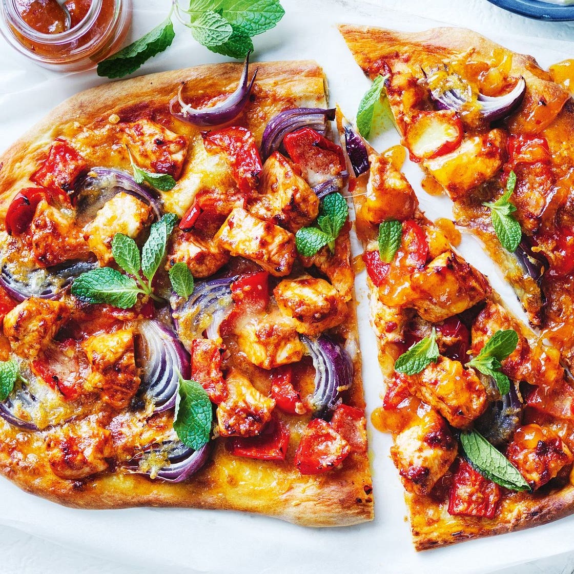 Butter chicken pizza recipe