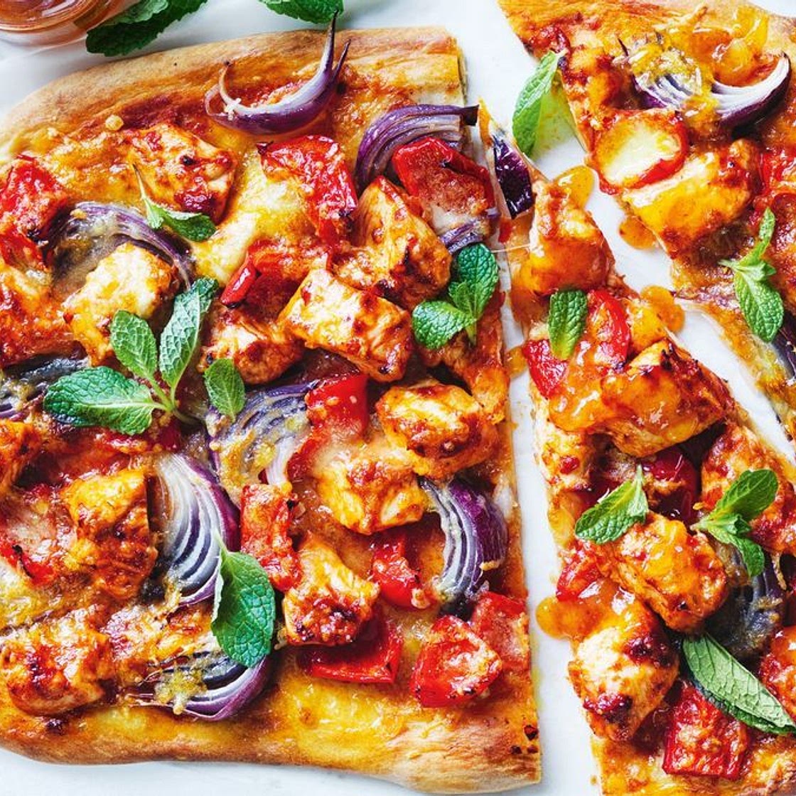 Butter chicken pizza recipe