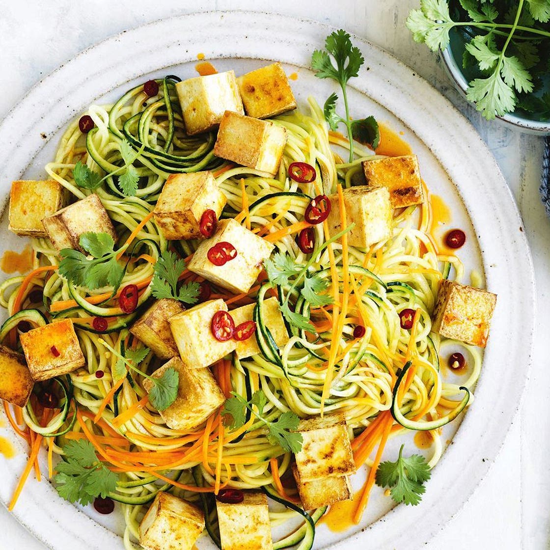 Chilli tofu zoodles