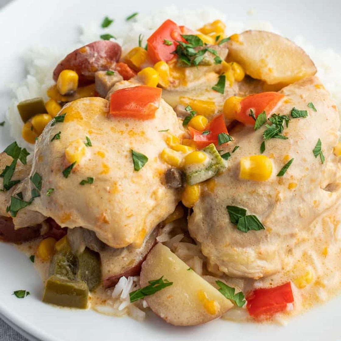 Crock Pot Chicken Thighs and Potatoes