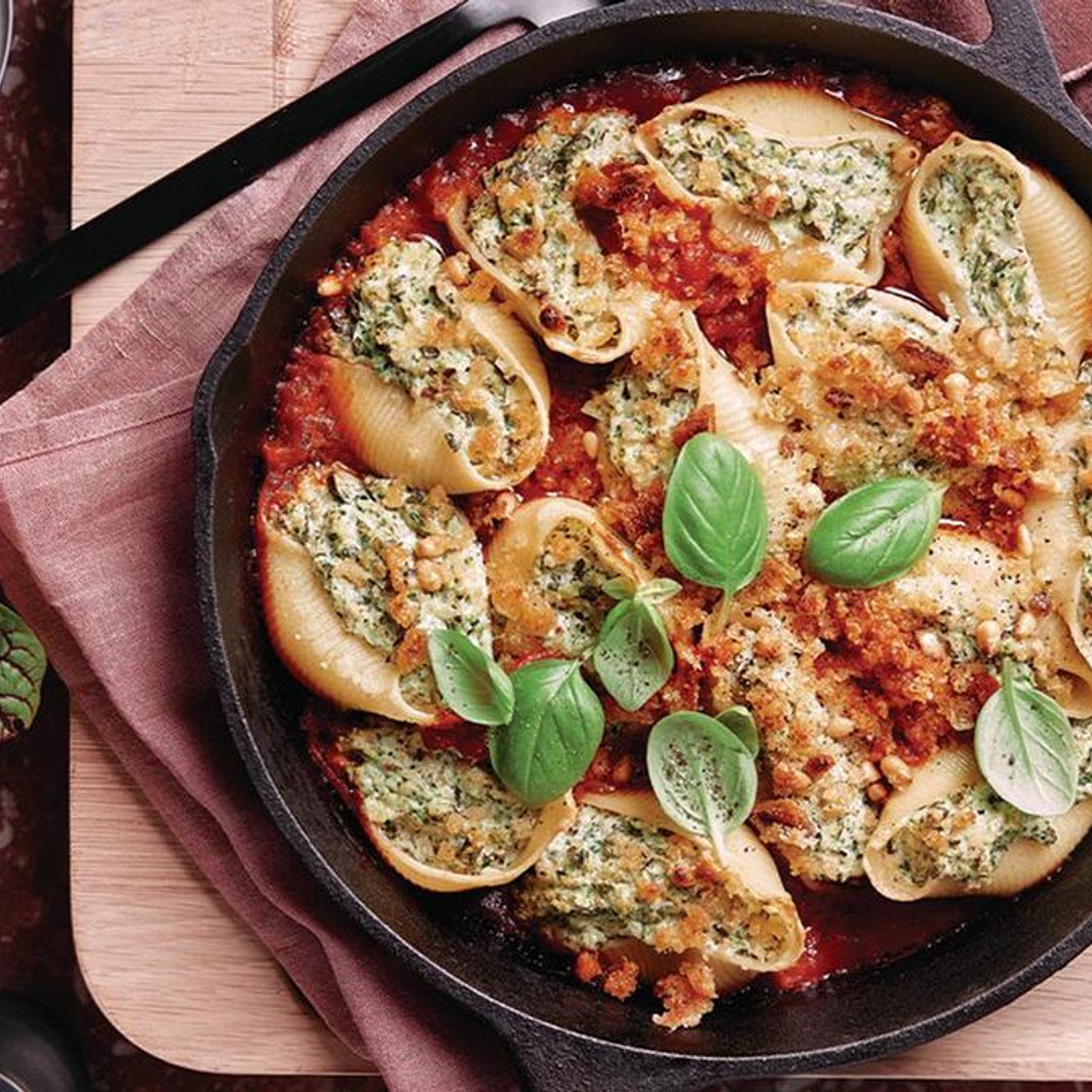Broccoli and ricotta conchiglioni