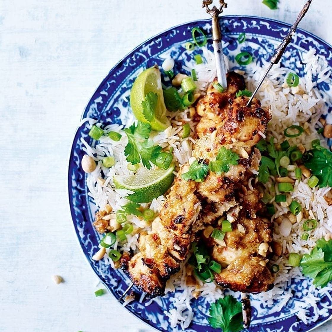 Healthier chicken satay