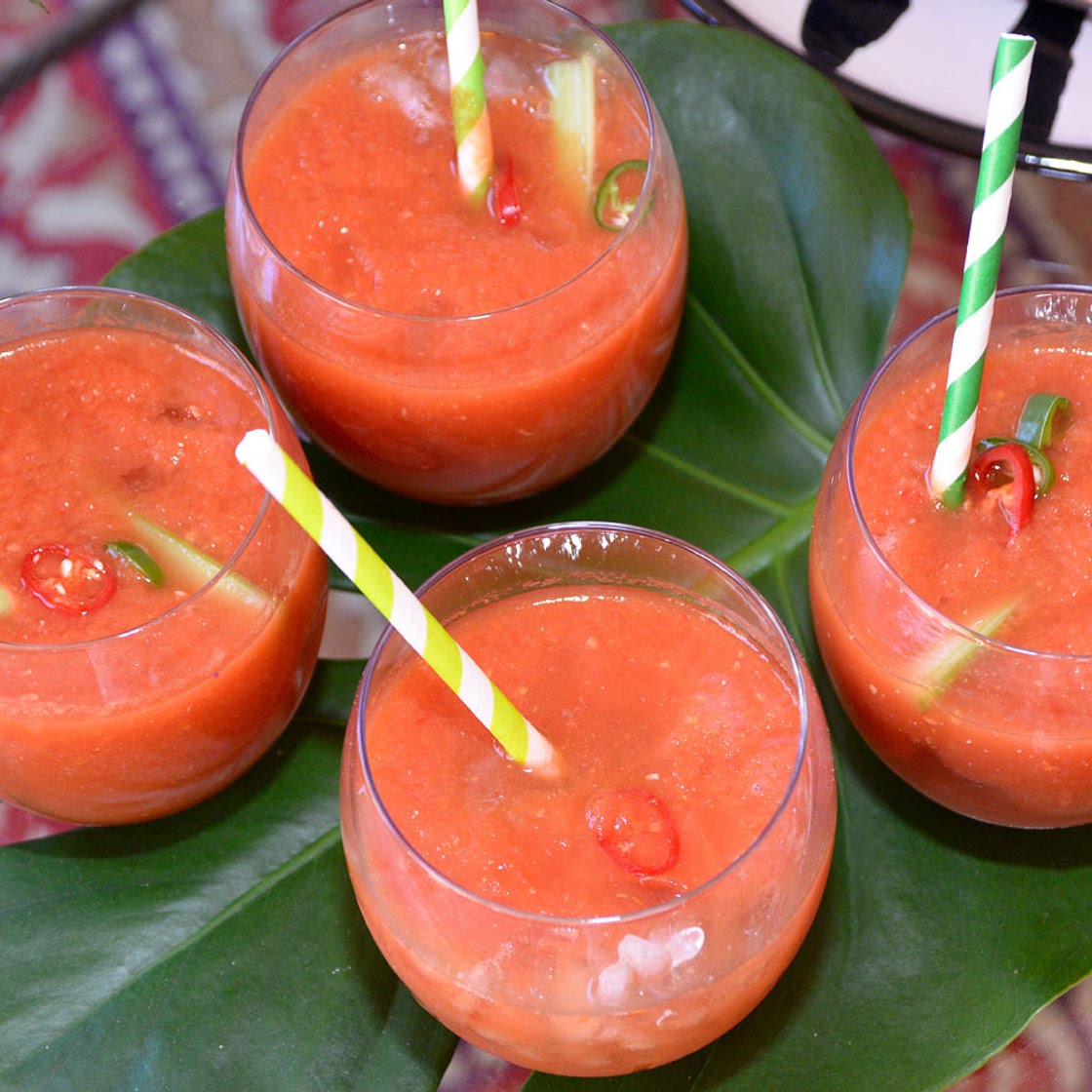Granizado de tomate picante (Bloody Mary sin alcohol)