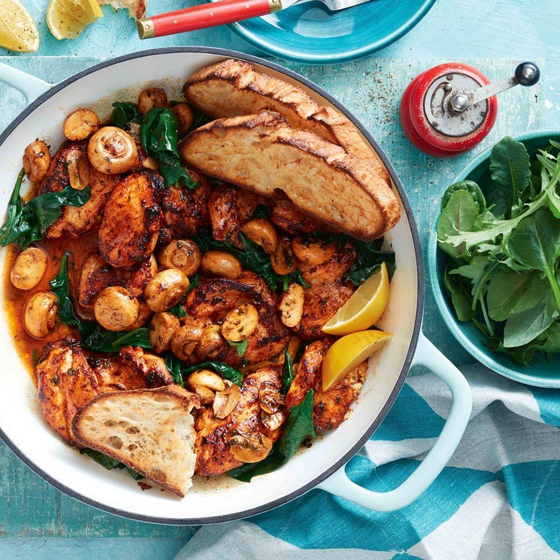 One-Pan Garlic Butter Chicken with Mushrooms recipe