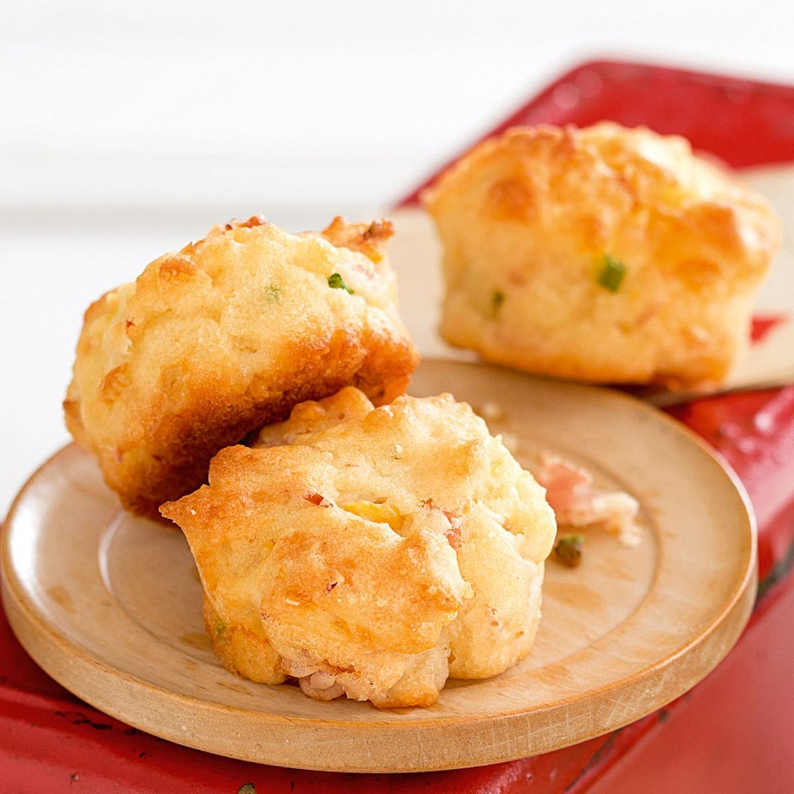 Ham and corn mini muffins