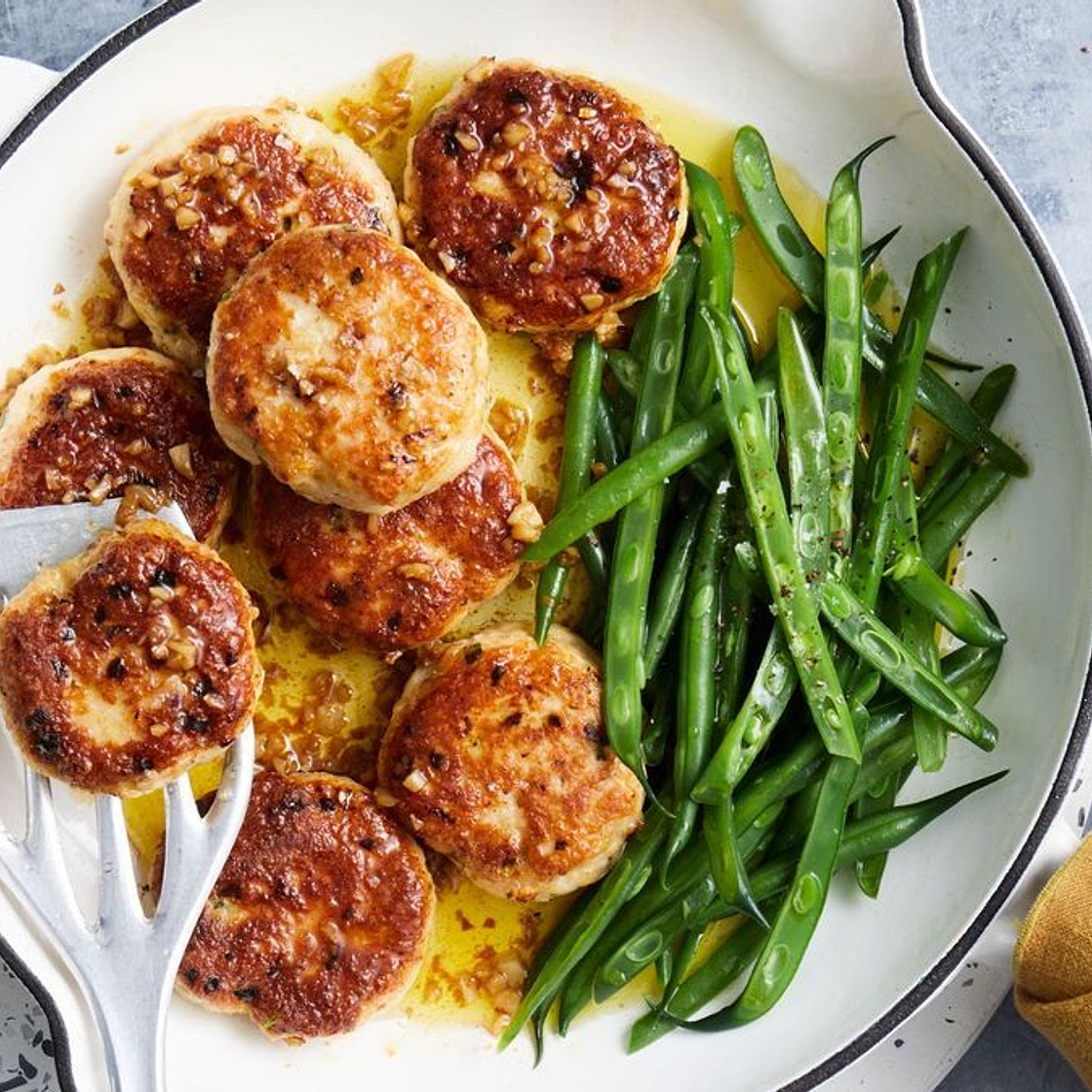 Buttered lemon chicken rissoles recipe