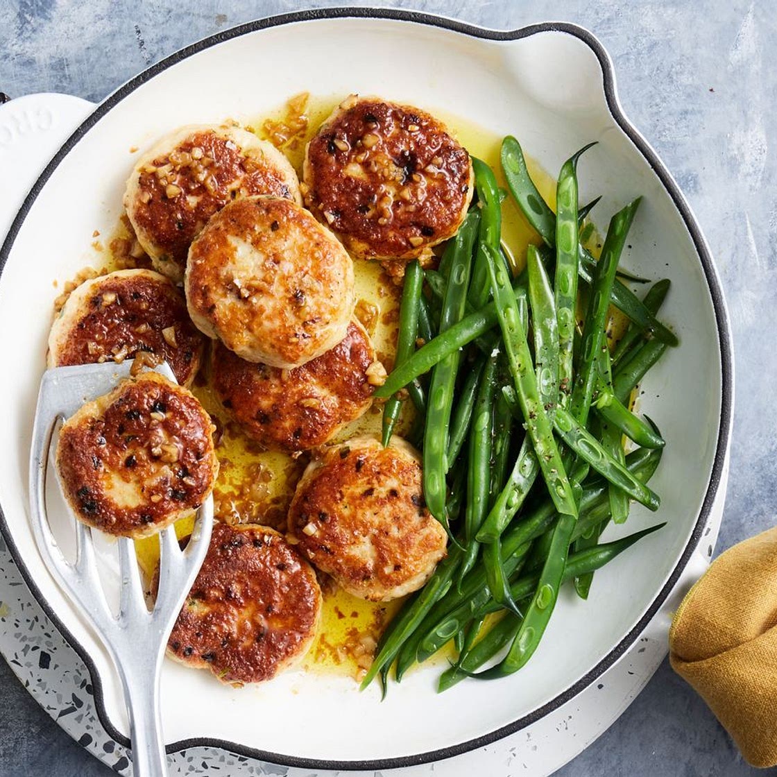 Buttered lemon chicken rissoles recipe