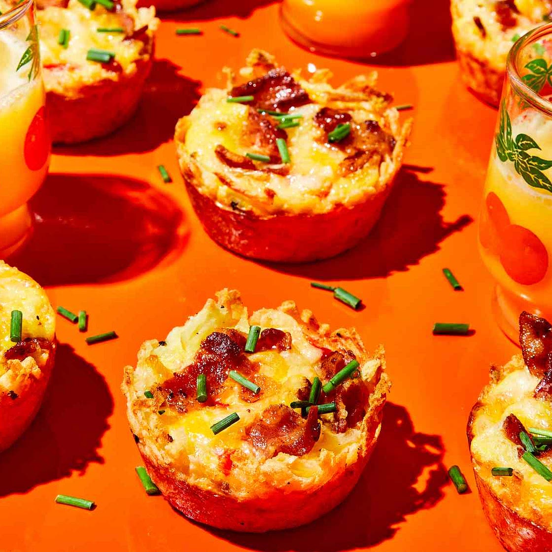 Hash Brown and Bacon Omelet Cups