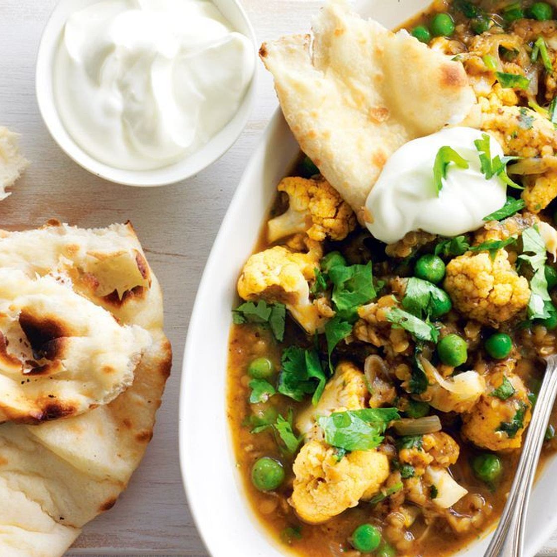 Lentil and cauliflower dahl