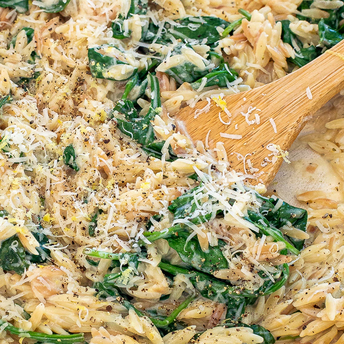 Lemon Spinach Orzo