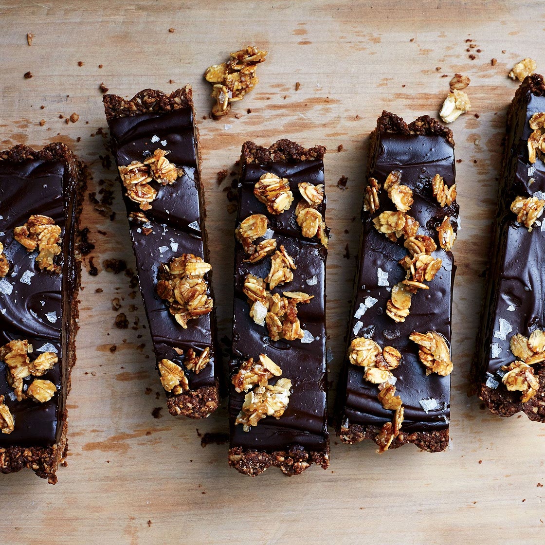 Vegan Chocolate Tart with Salted Oat Crust