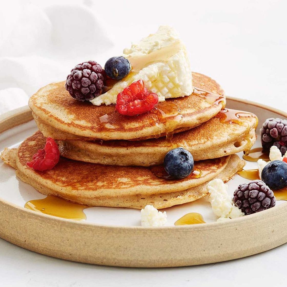 Better-for-you banana pancakes