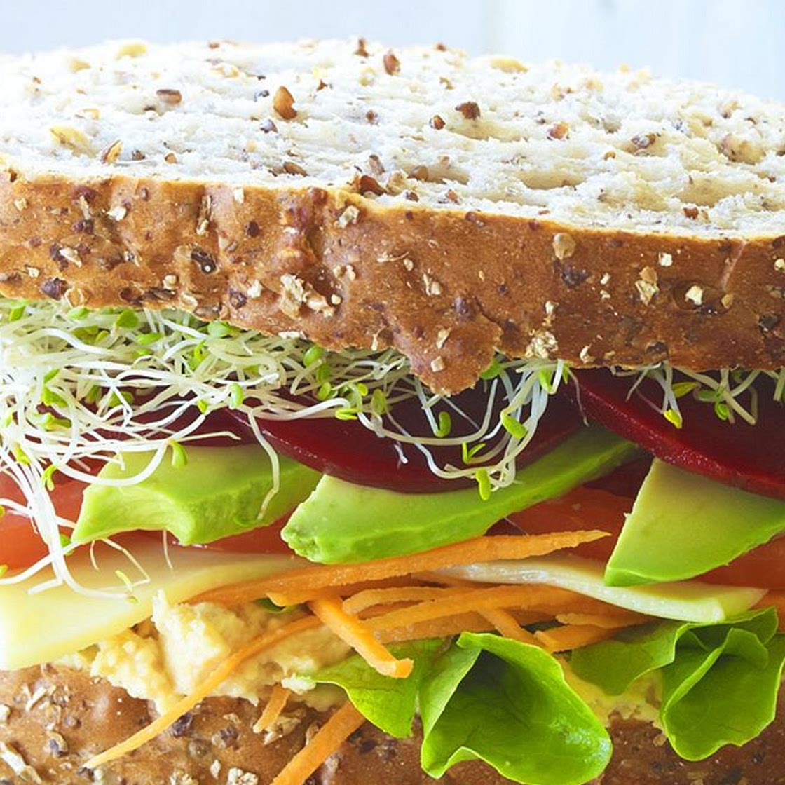 Summer salad sandwich
