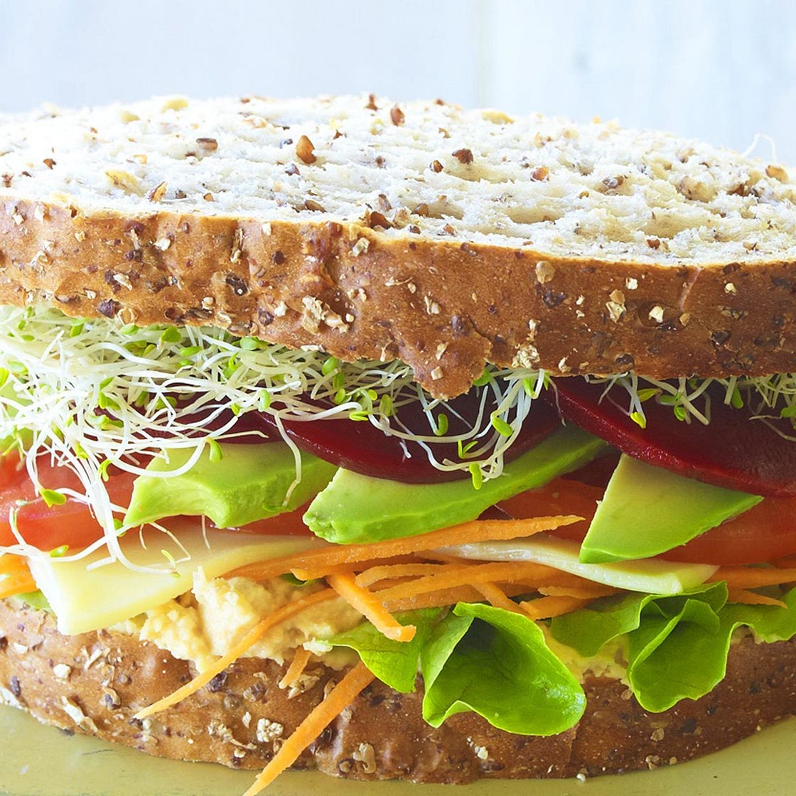 Summer salad sandwich
