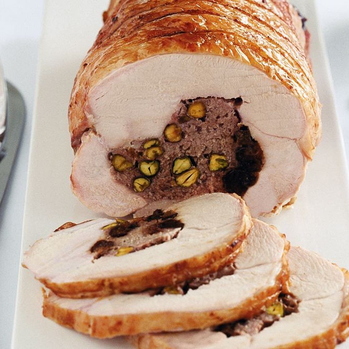 Turkey breast with pistachios and prunes