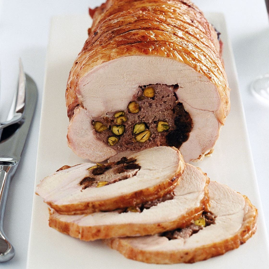 Turkey breast with pistachios and prunes