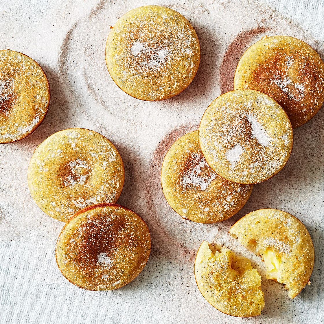Pie maker apple and custard doughnuts recipe