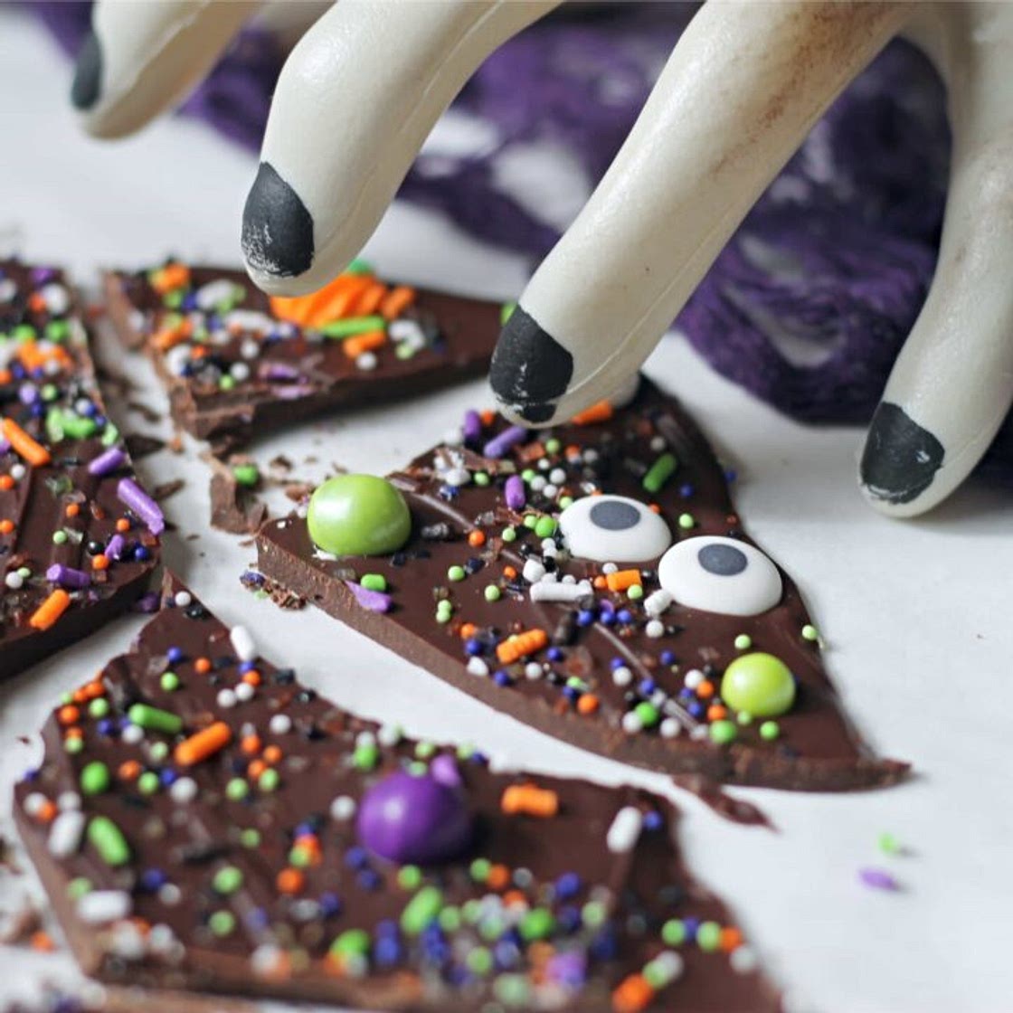 Spooky Halloween Chocolate Bark Recipe