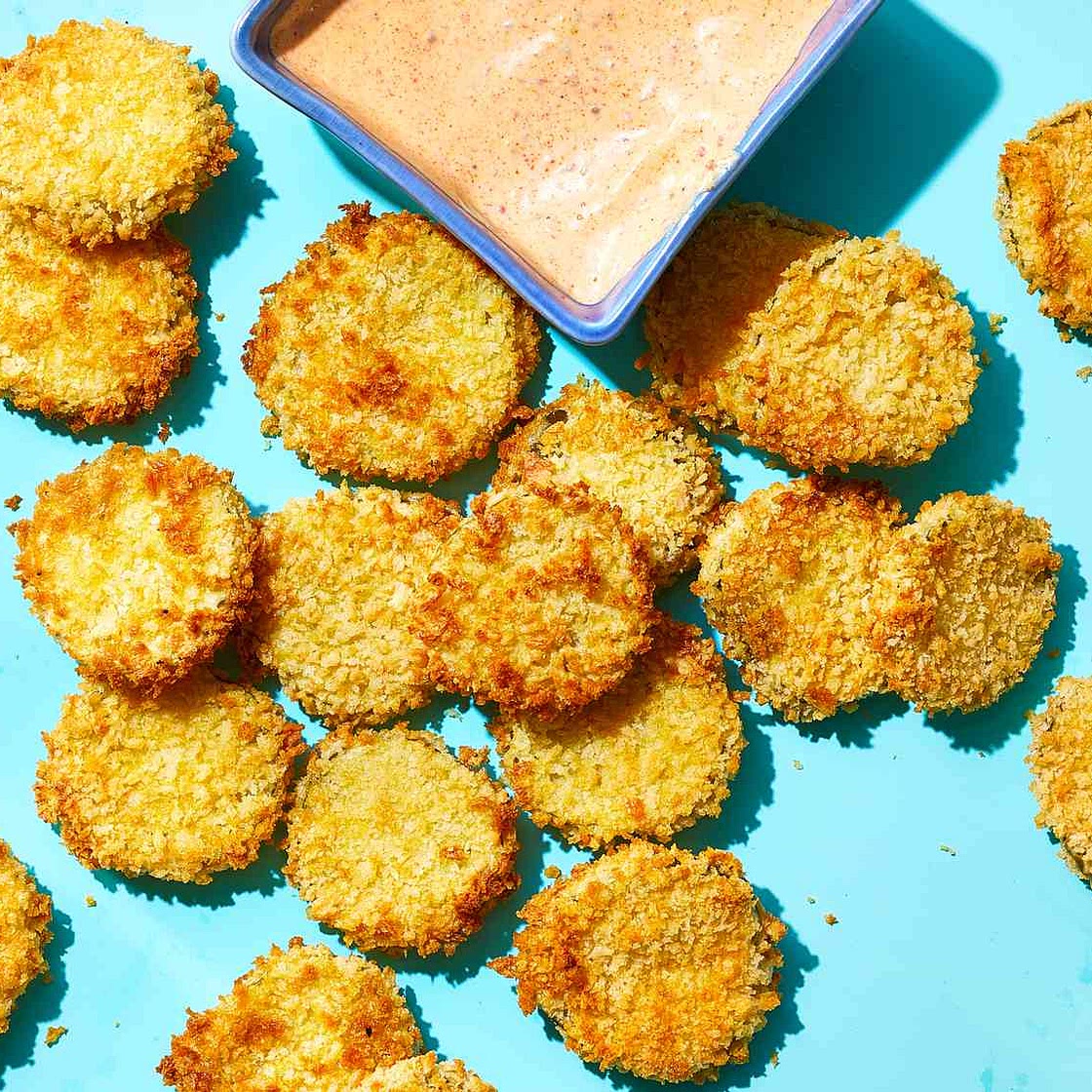 Air Fryer Crispy Pickle Chips with Creole Dipping Sauce