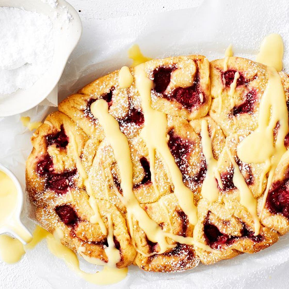 Slow cooker condensed milk and raspberry scrolls recipe