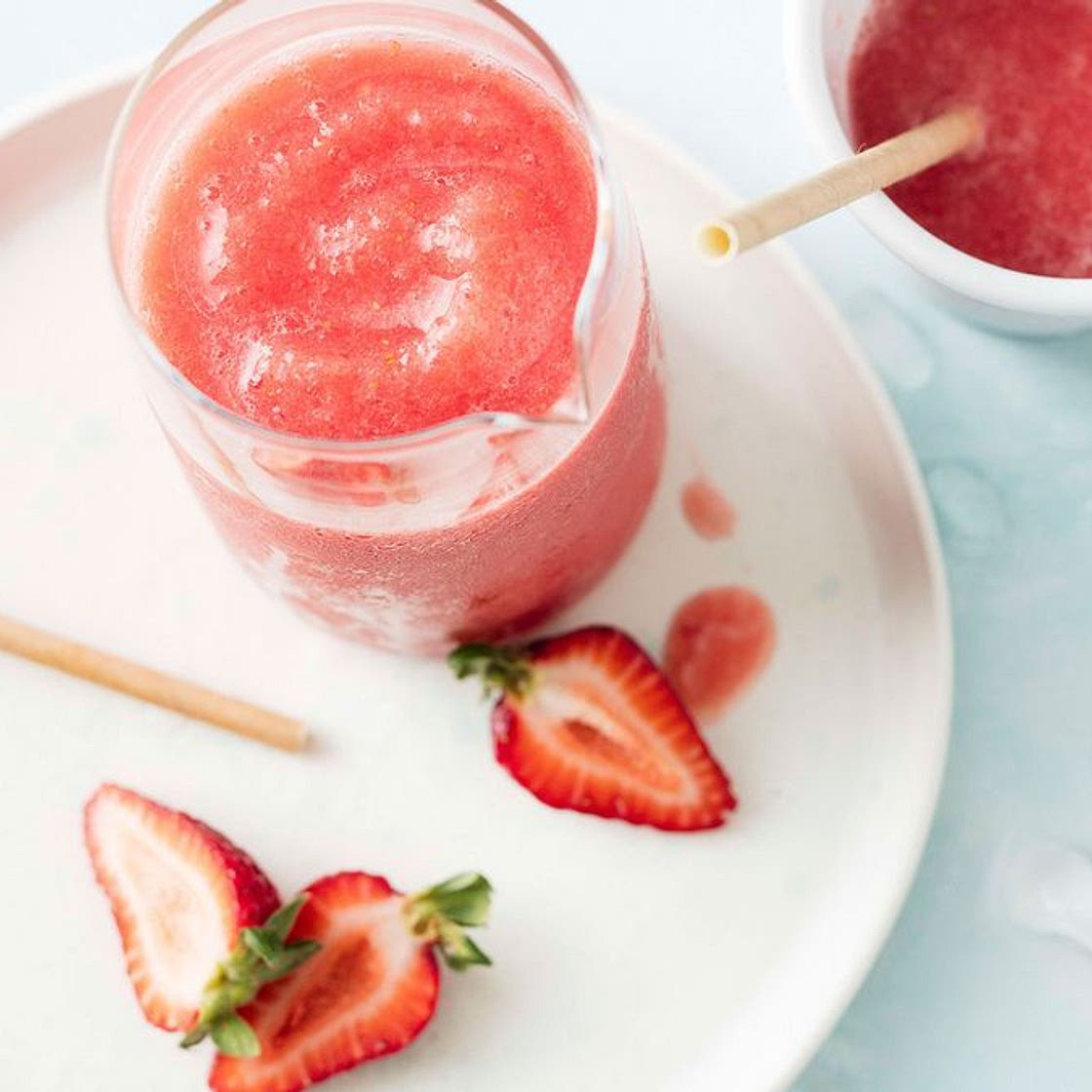 Strawberry and watermelon summer slushie