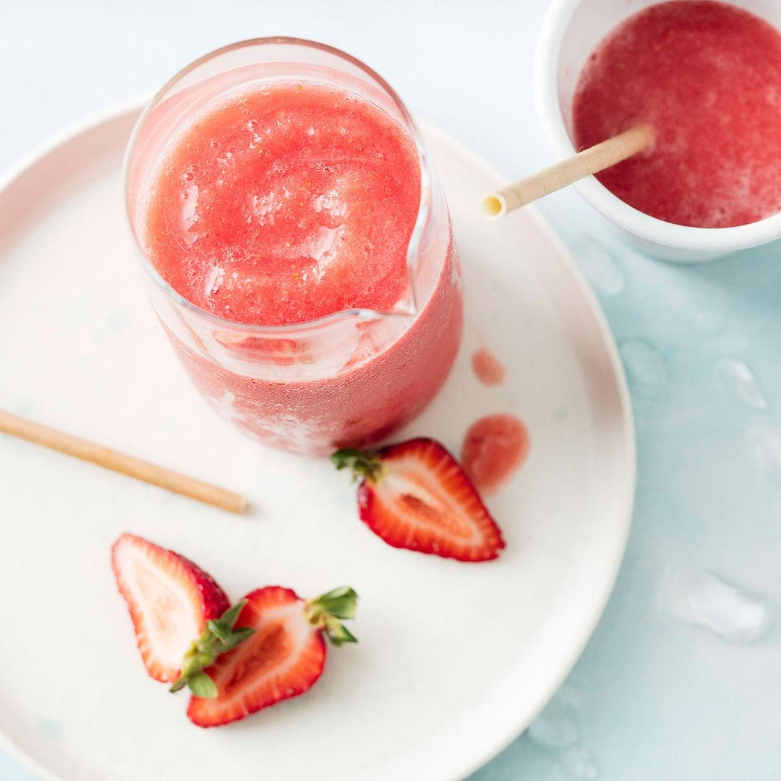 Strawberry and watermelon summer slushie