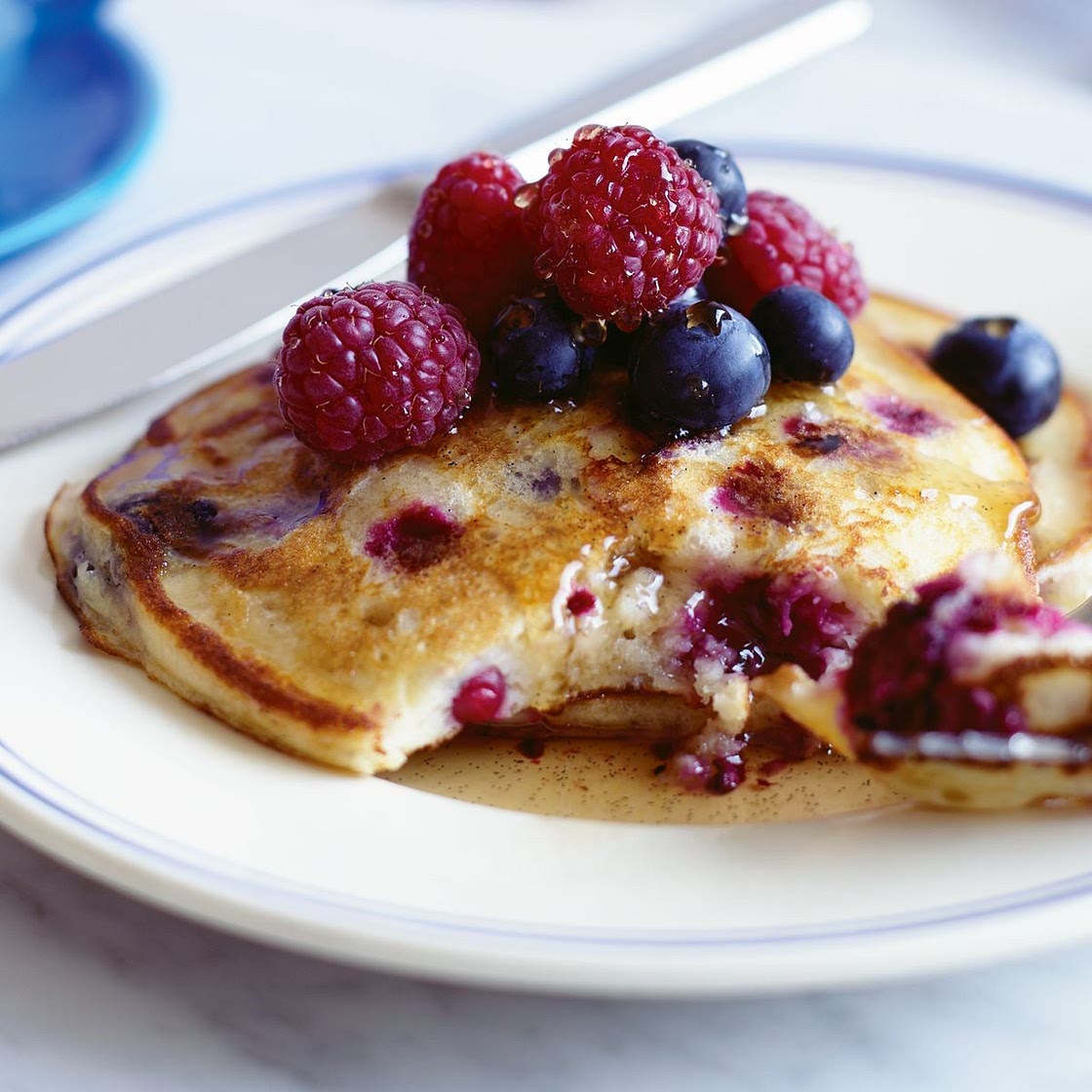 Mixed berry pancakes
