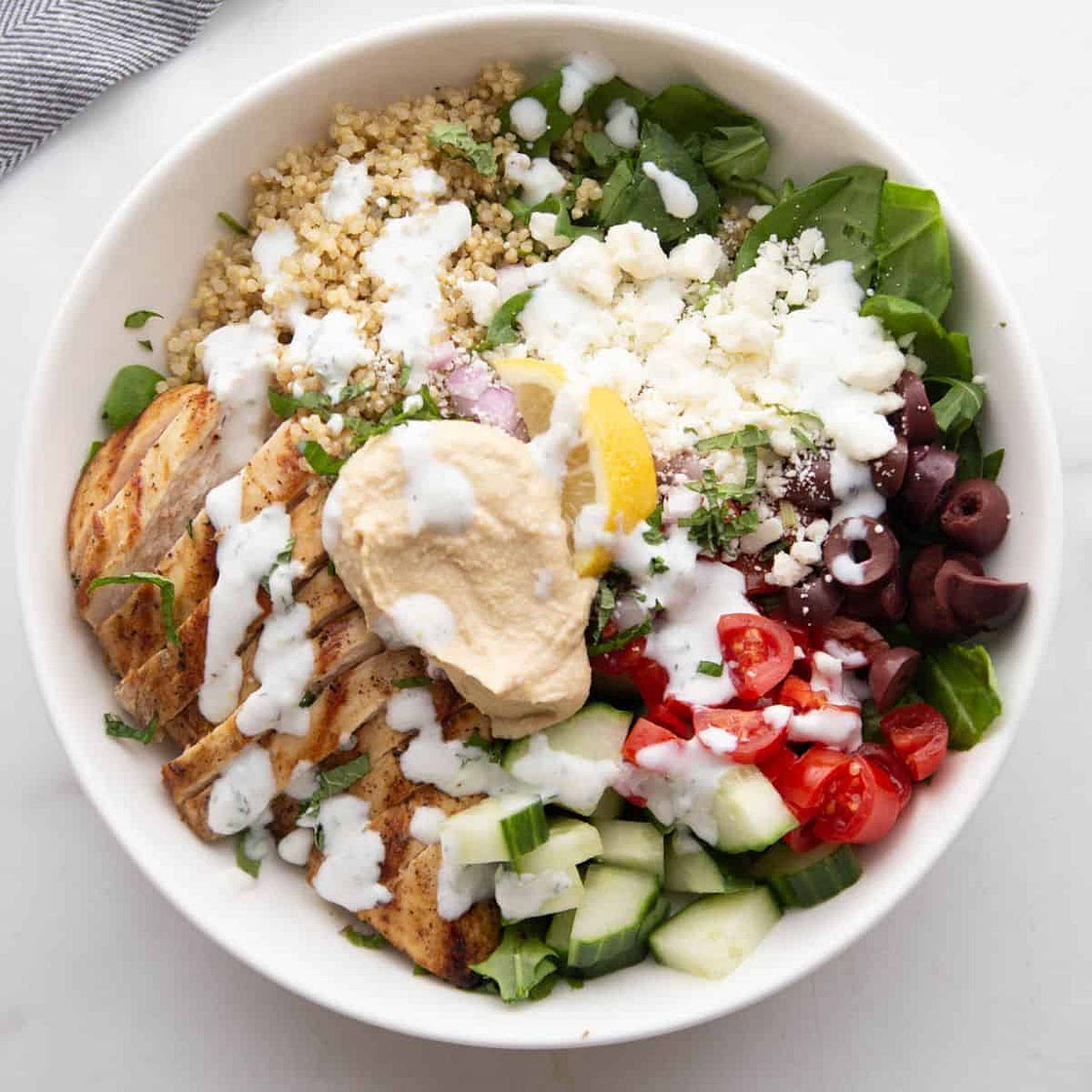 Chicken Quinoa Mediterranean Bowl
