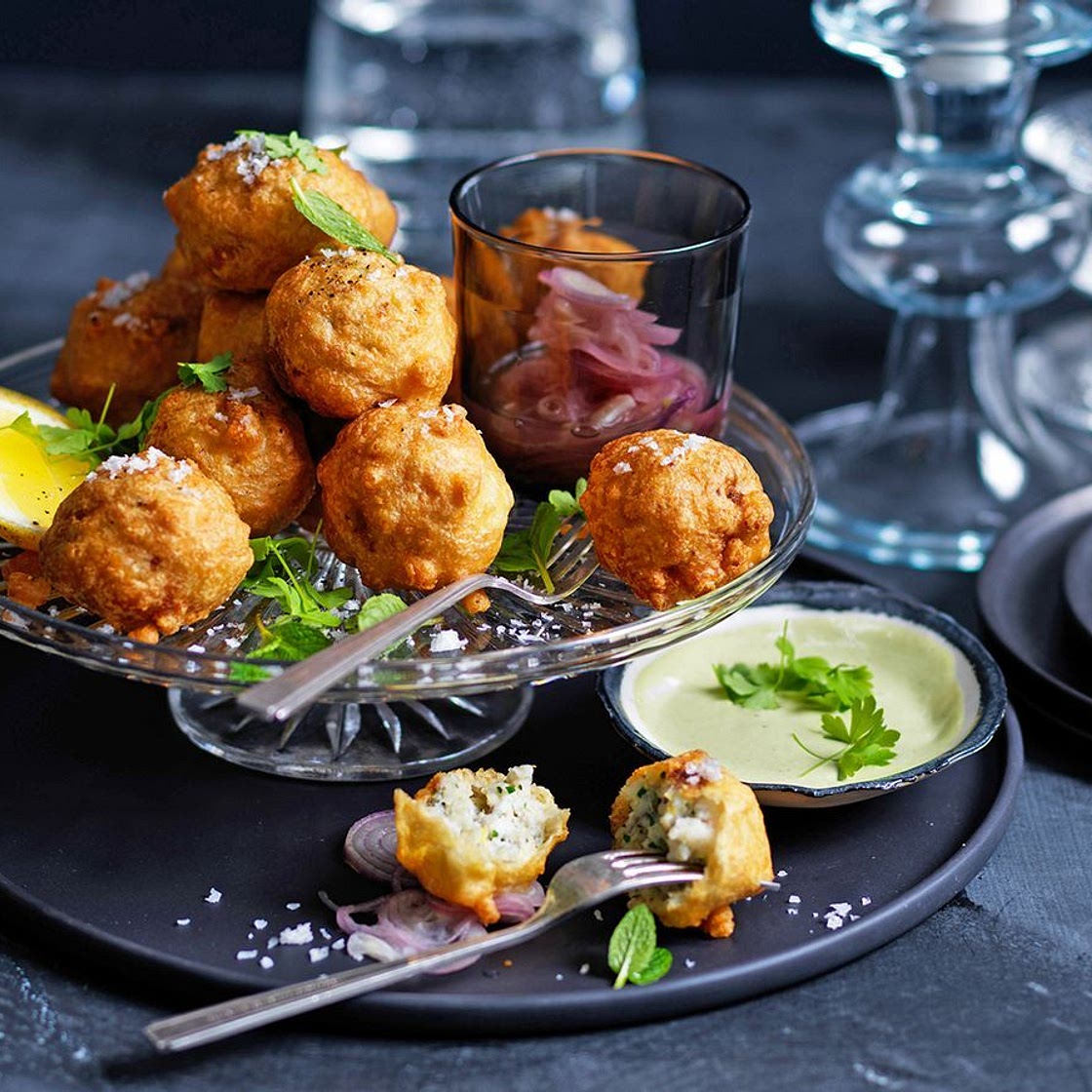 Murray cod balls with parsley mayonnaise