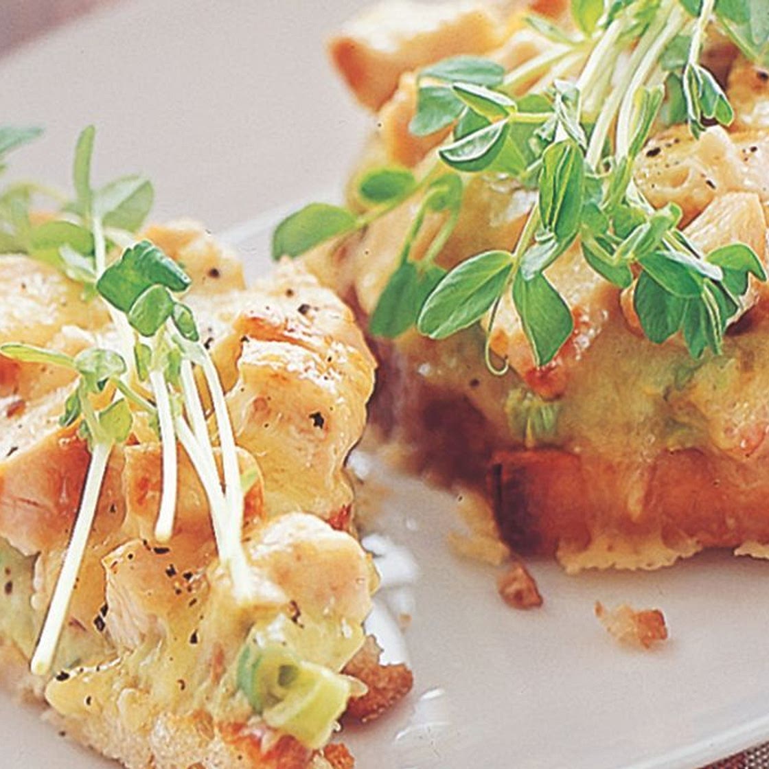 Chicken, avocado and cheese melts