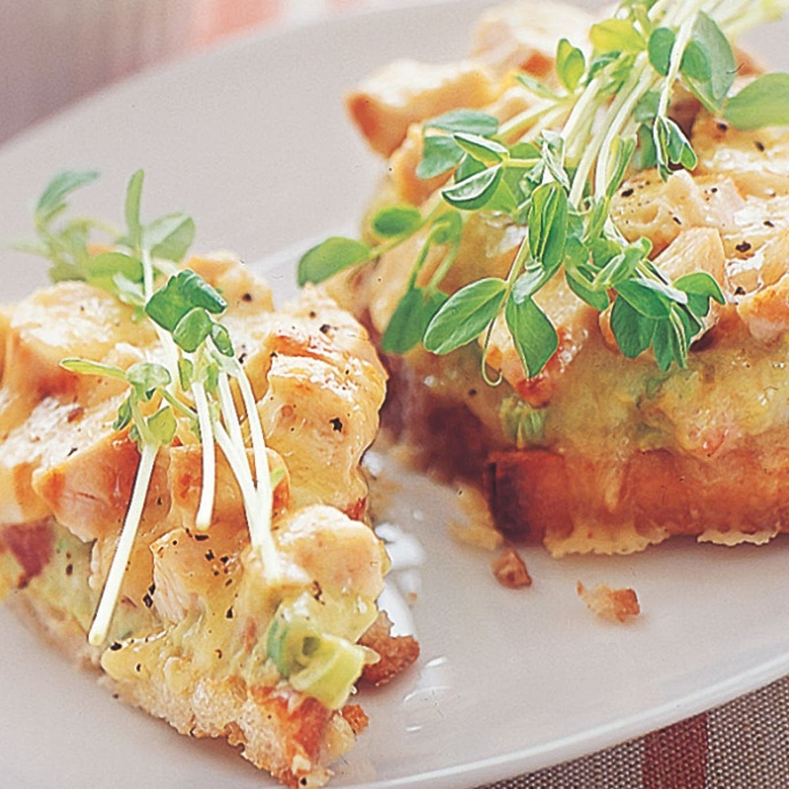 Chicken, avocado and cheese melts