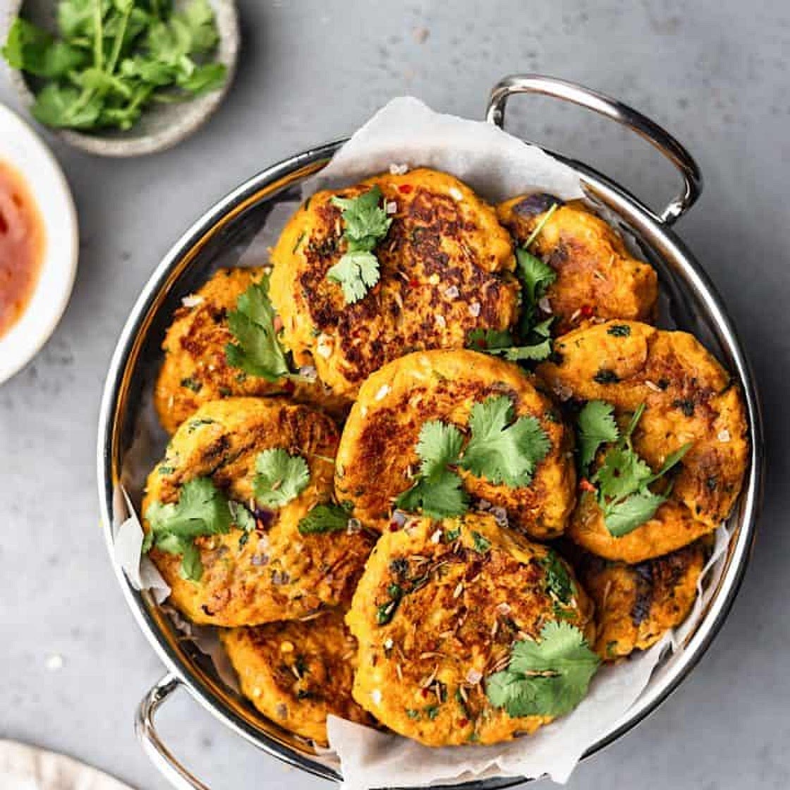 Curried Sweet Potato and Chickpea Patties