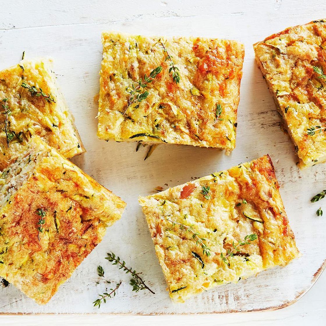 Tuna and zucchini slice