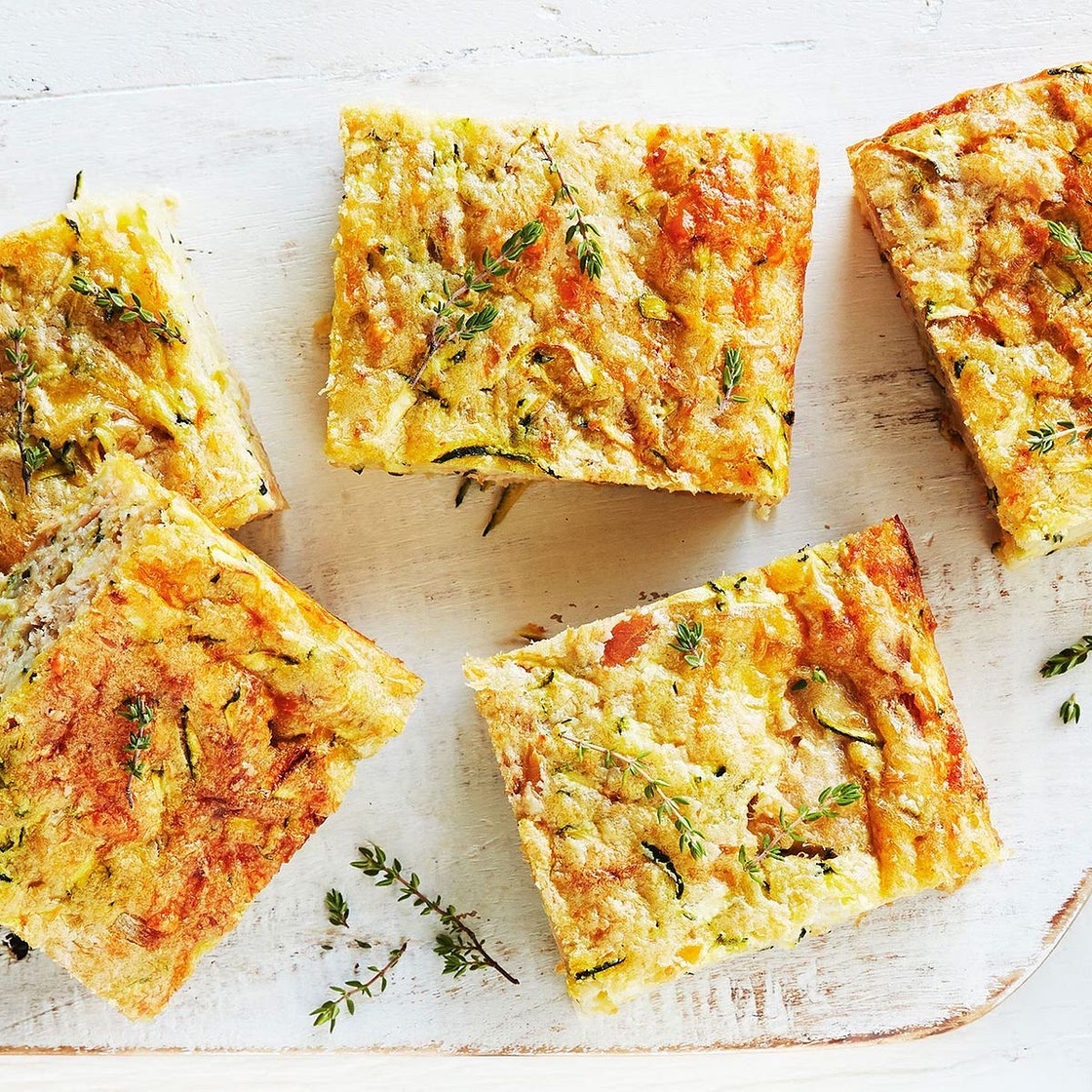 Tuna and zucchini slice