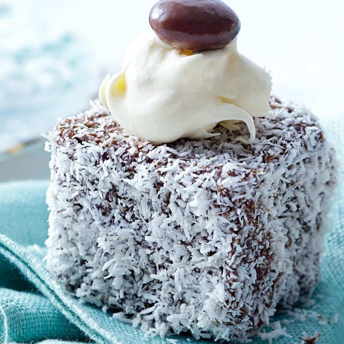 Little cappuccino lamingtons