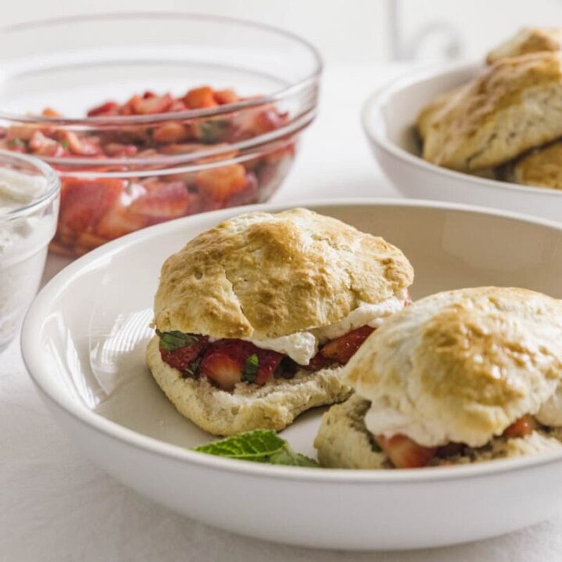 Lime and Mint Strawberry Shortcake