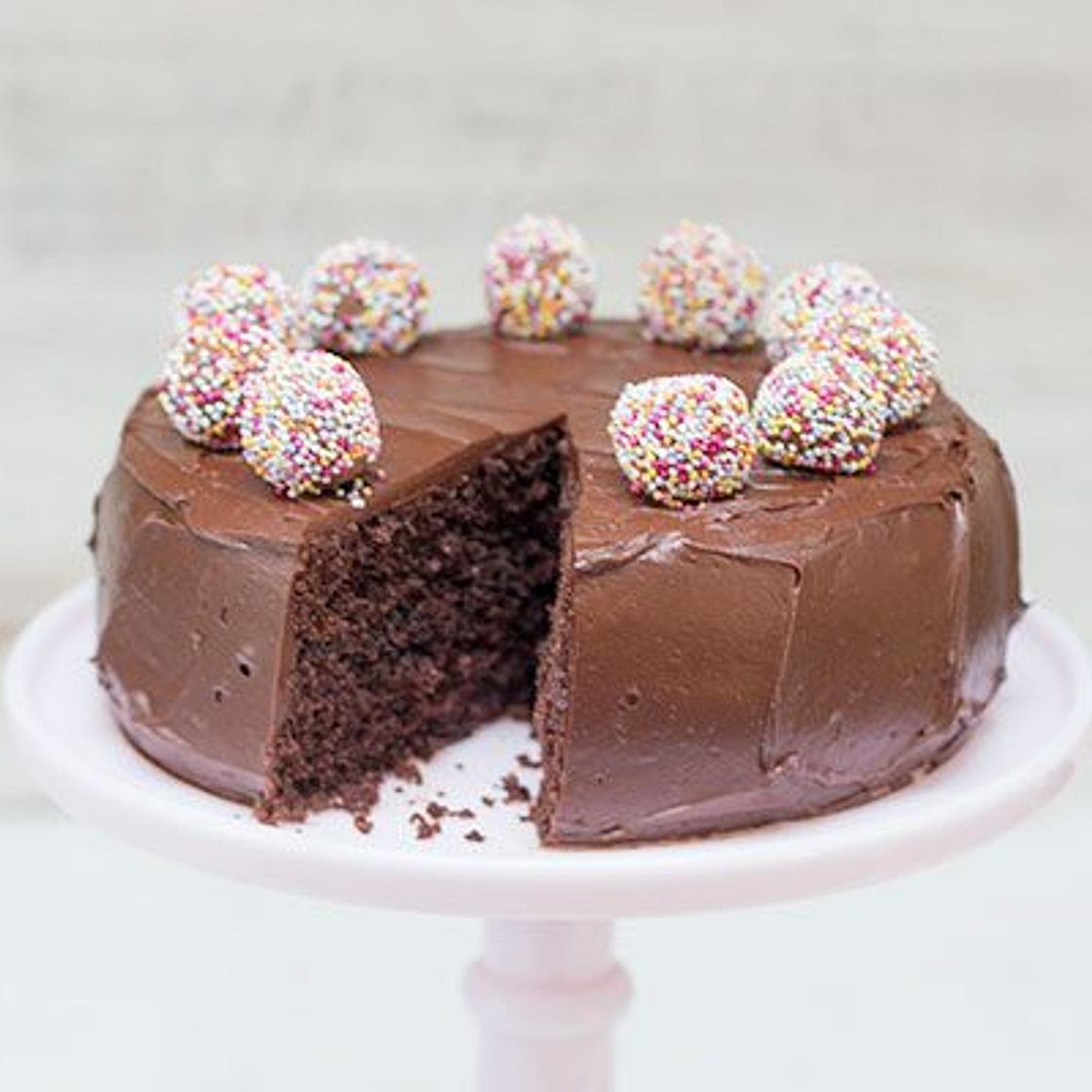 Easter chocolate truffle cake