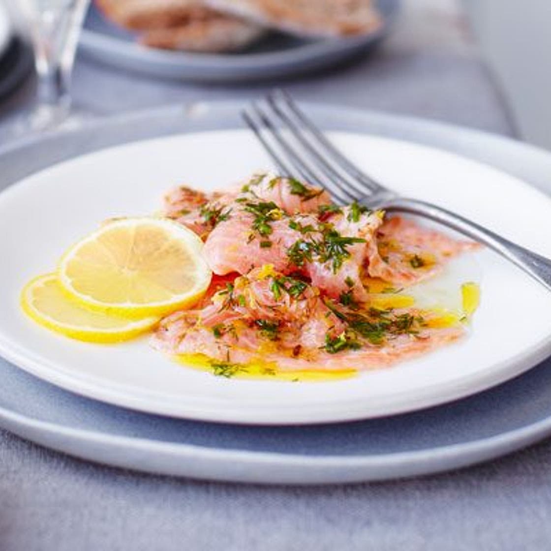 Quick lemon gravadlax