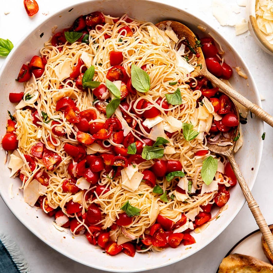 Marinated Tomato Pasta with Fresh Cherry Tomatoes