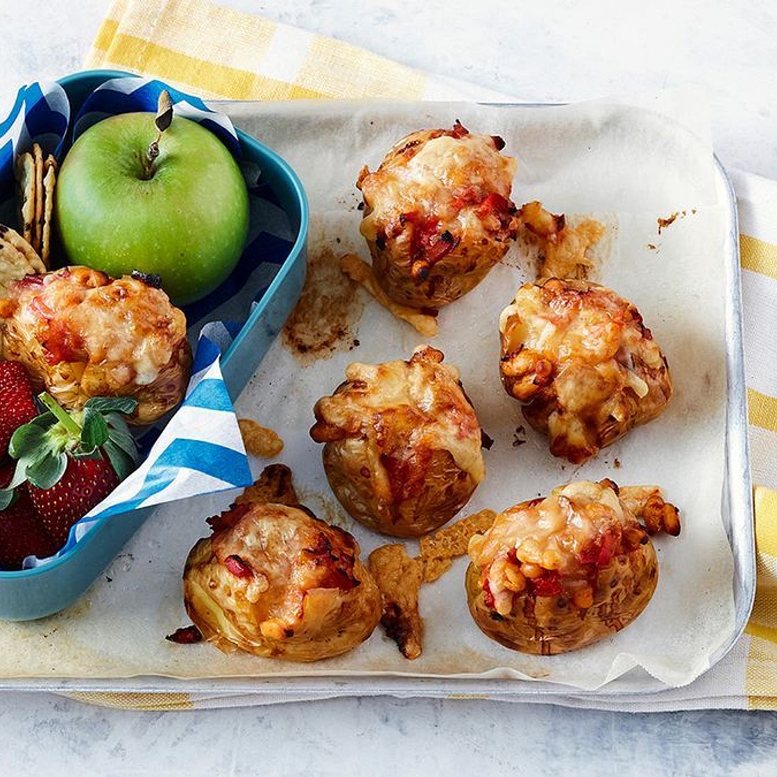 Beany baked potatoes