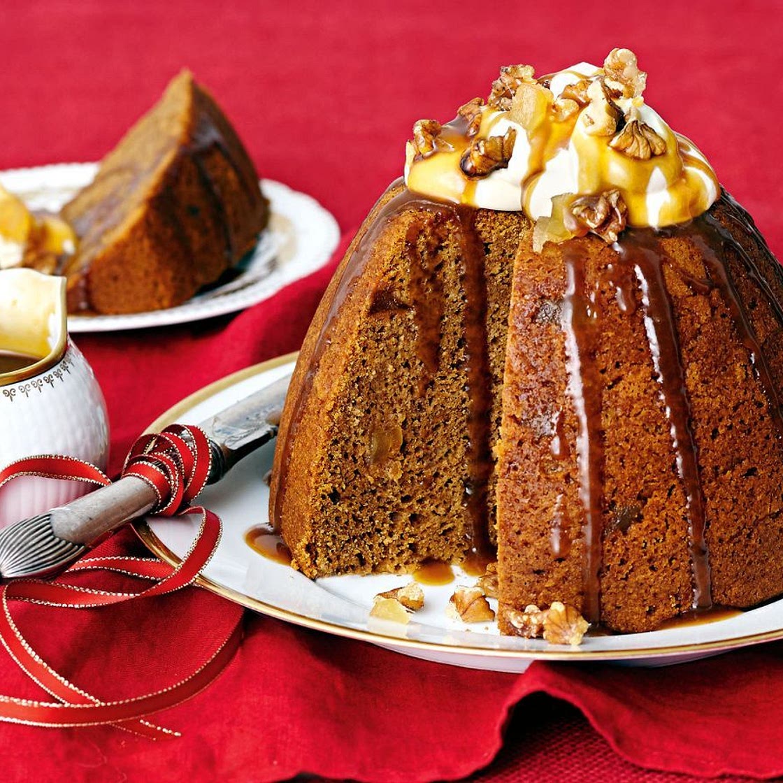 Sticky gingerbread pudding with butterscotch sauce