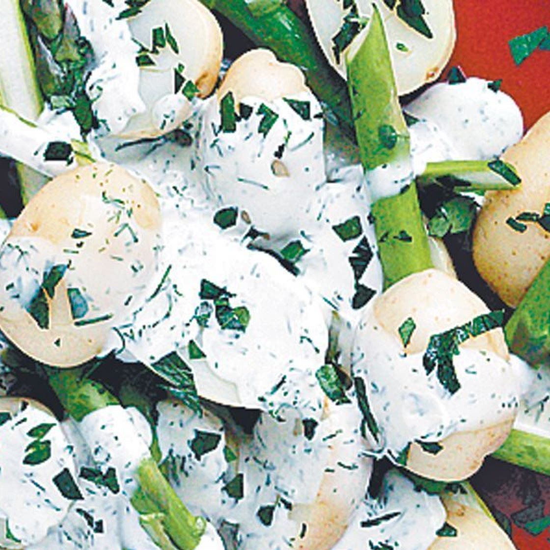 Potato and asparagus salad