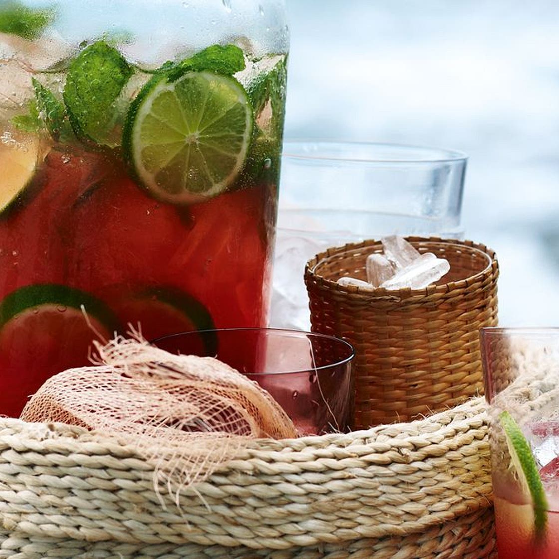 Watermelon agua fresca mocktail