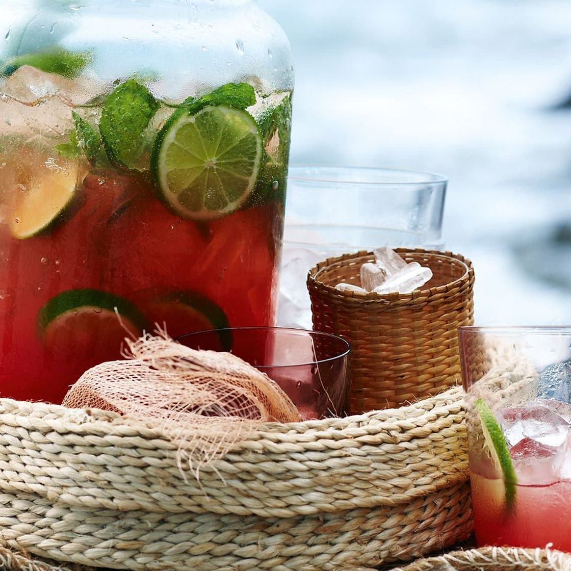 Watermelon agua fresca mocktail