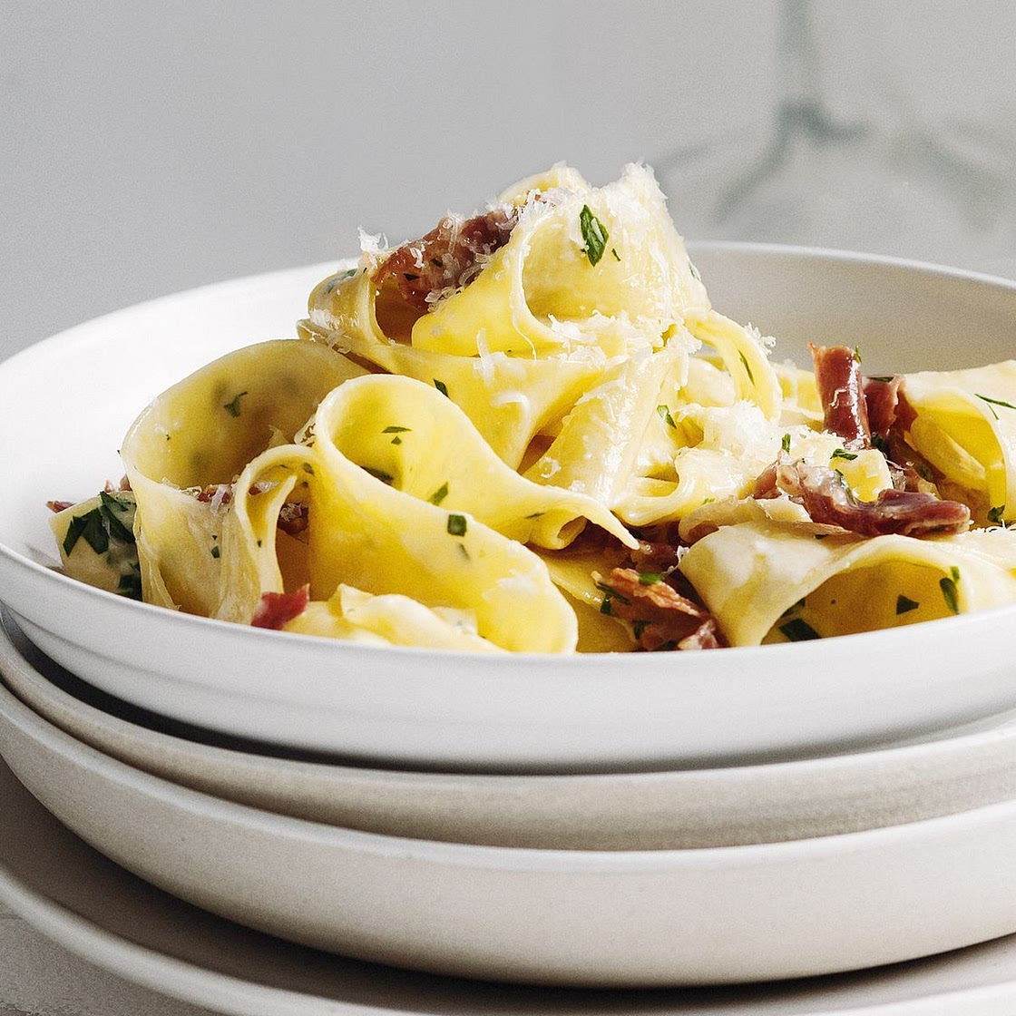 Truffled pappardelle carbonara