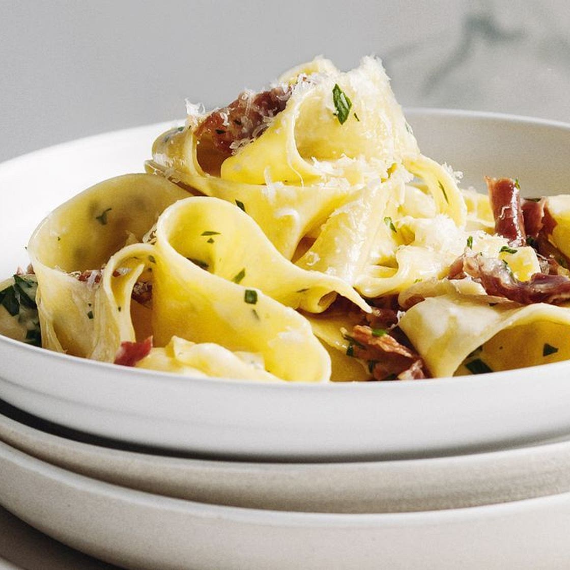 Truffled pappardelle carbonara