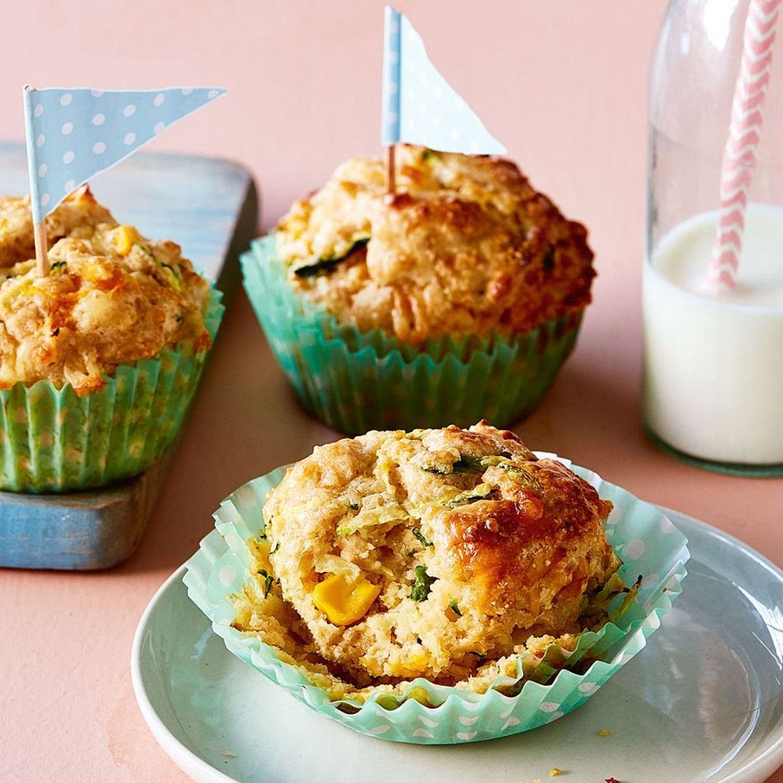 Zucchini, pumpkin and corn muffins