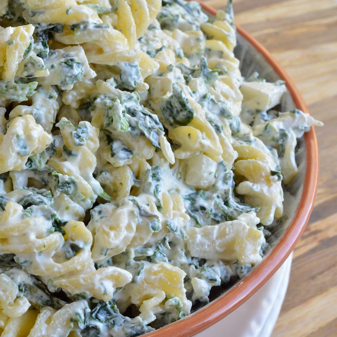 Spinach Dip Gluten Free Pasta Salad