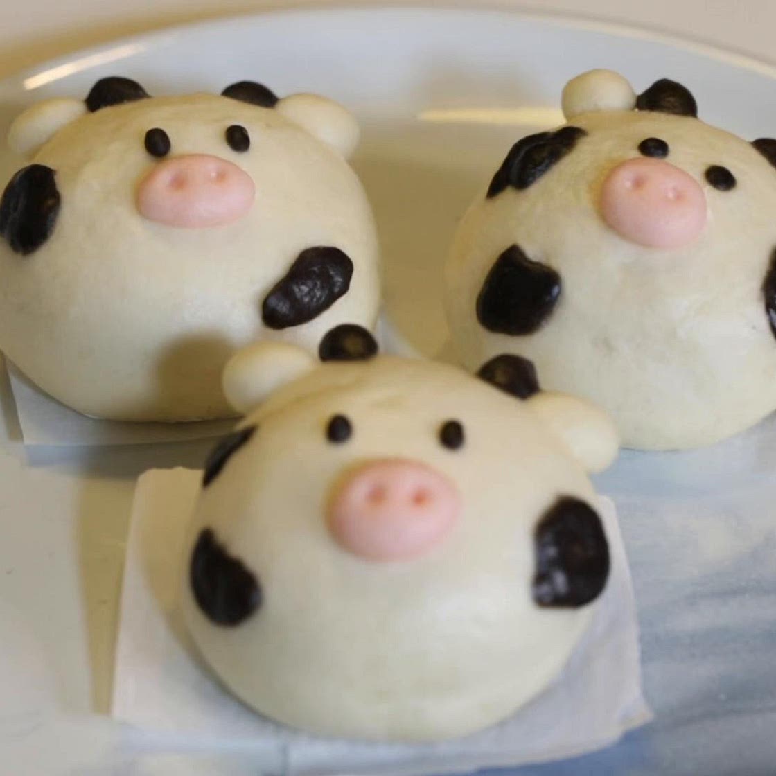 Cow-Shaped Veggie Buns Recipe by Tasty